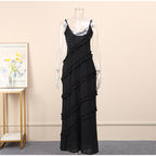 Ruffles Chiffon Long Dress