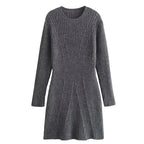 Ribbed Knitted Mini Dress