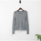 See Through Shoulder Padded Sweater