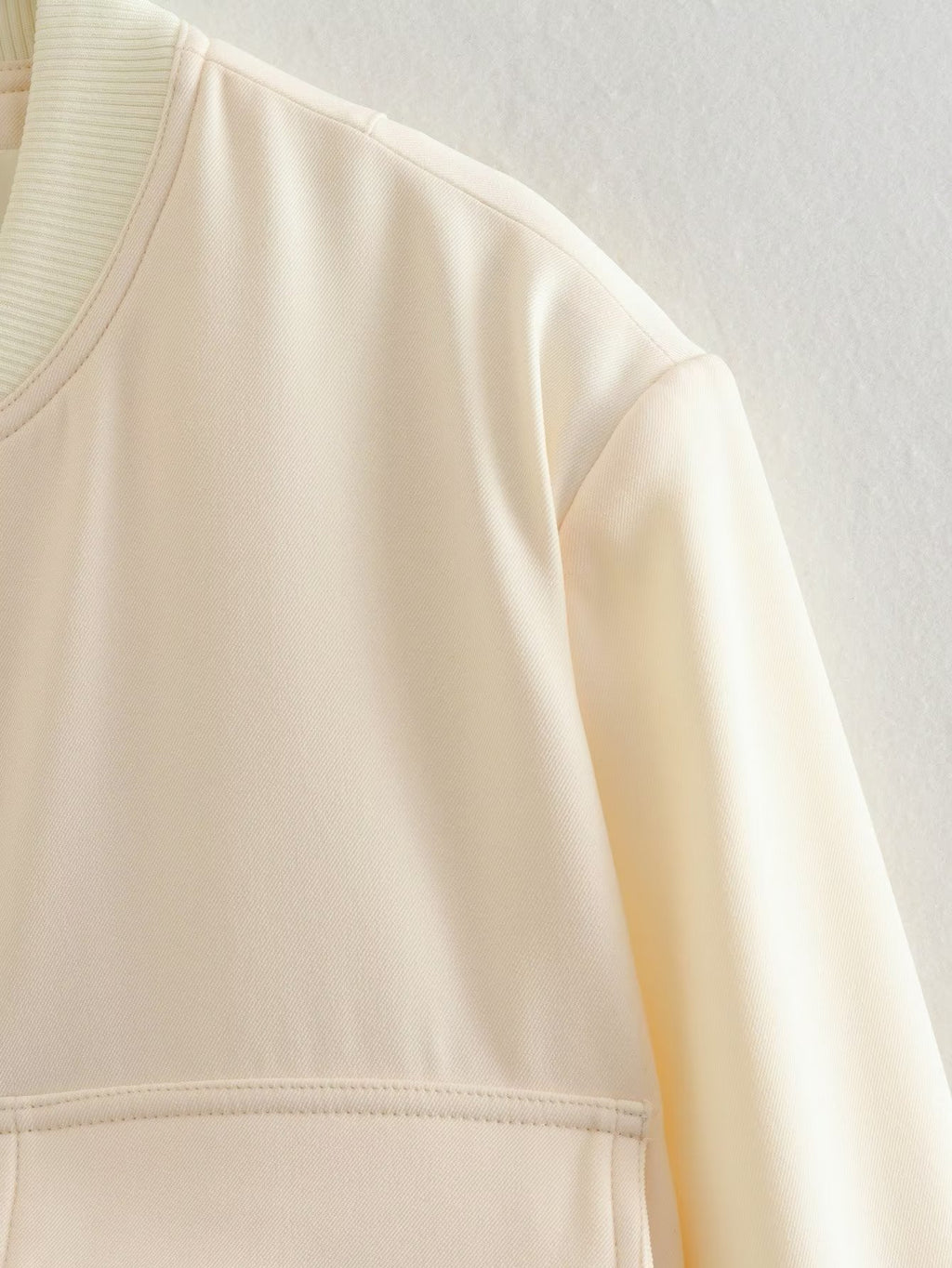 Oversized Bomber Cropped Shoulder Padded Jacket