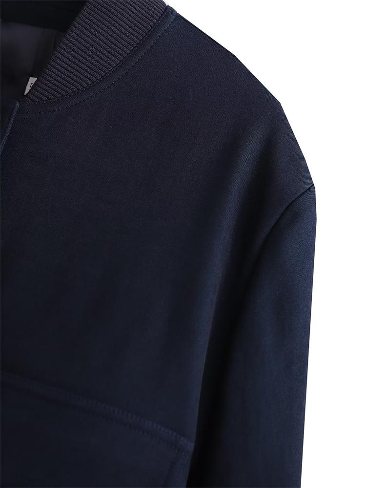 Oversized Bomber Cropped Shoulder Padded Jacket