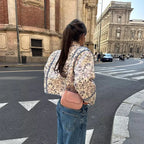 Blue Boho Reversible Paisley Cropped Jacket