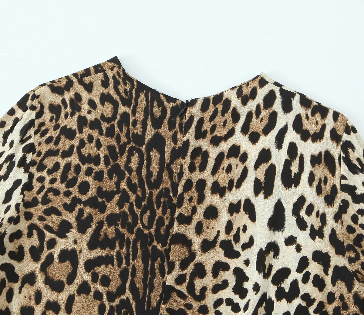 Leopard Print Long Sleeves Dress