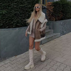 Faux Suede Fur Gilet Aviator Waistcoat