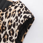 Leopard Print Gilet with Ties