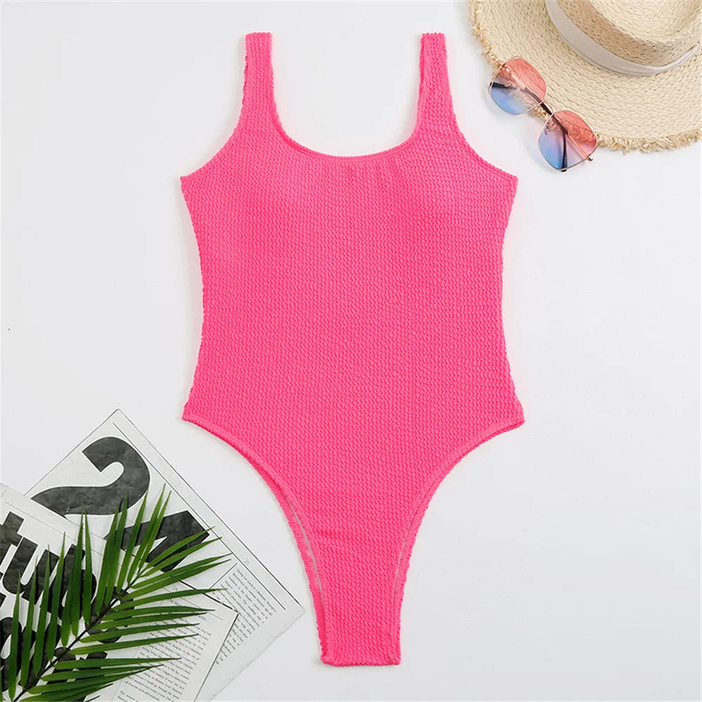 Crinkle One Piece Swimsuit