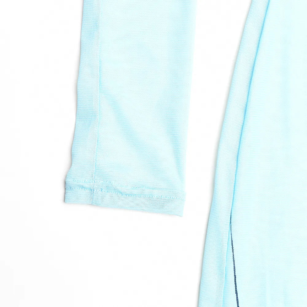 Tulip Printed See Through Mesh Dress