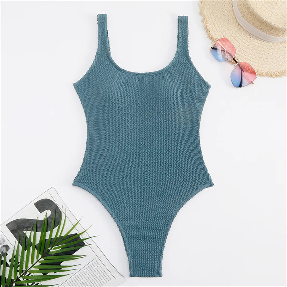 Crinkle One Piece Swimsuit