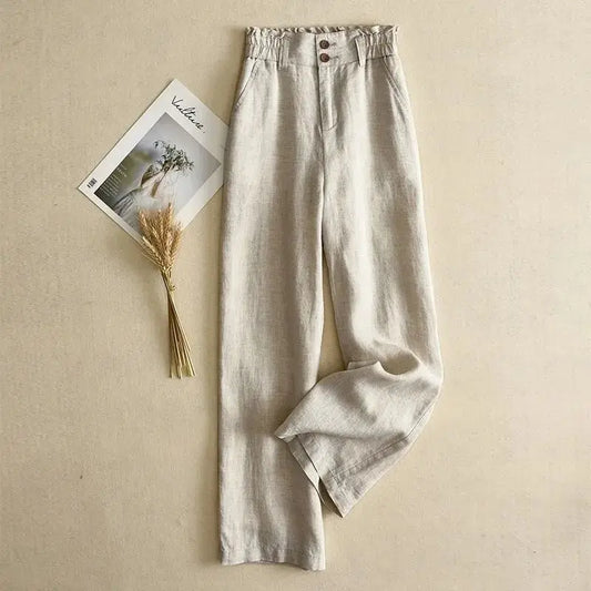 Linen Straight Leg Trousers