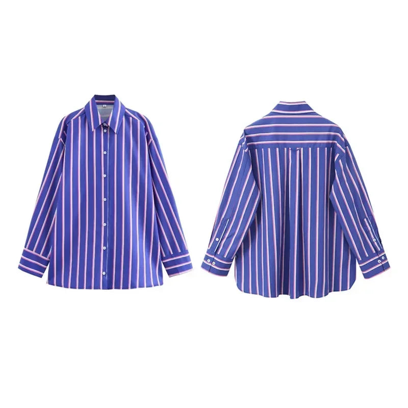 Blue Stripes Shirt & Trousers