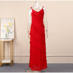 Ruffles Chiffon Long Dress