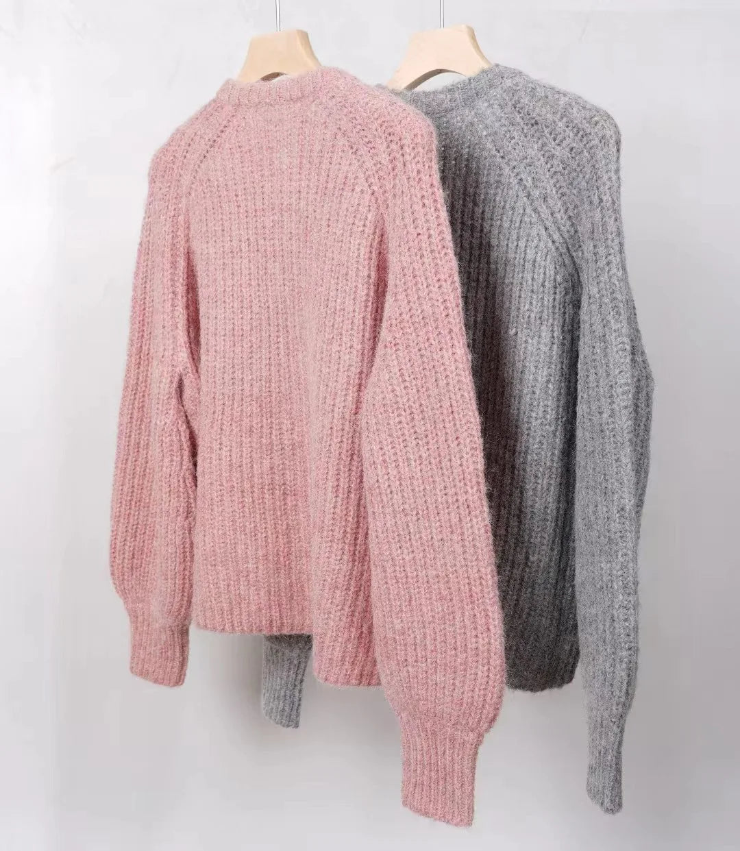 Alpaca Blend Round Neck Cardigan