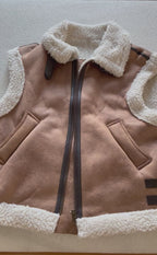 Faux Suede Fur Gilet Aviator Waistcoat
