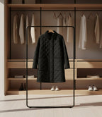 Quilted Corduroy Trim Coat