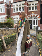 trench with plaid check lining the style manager