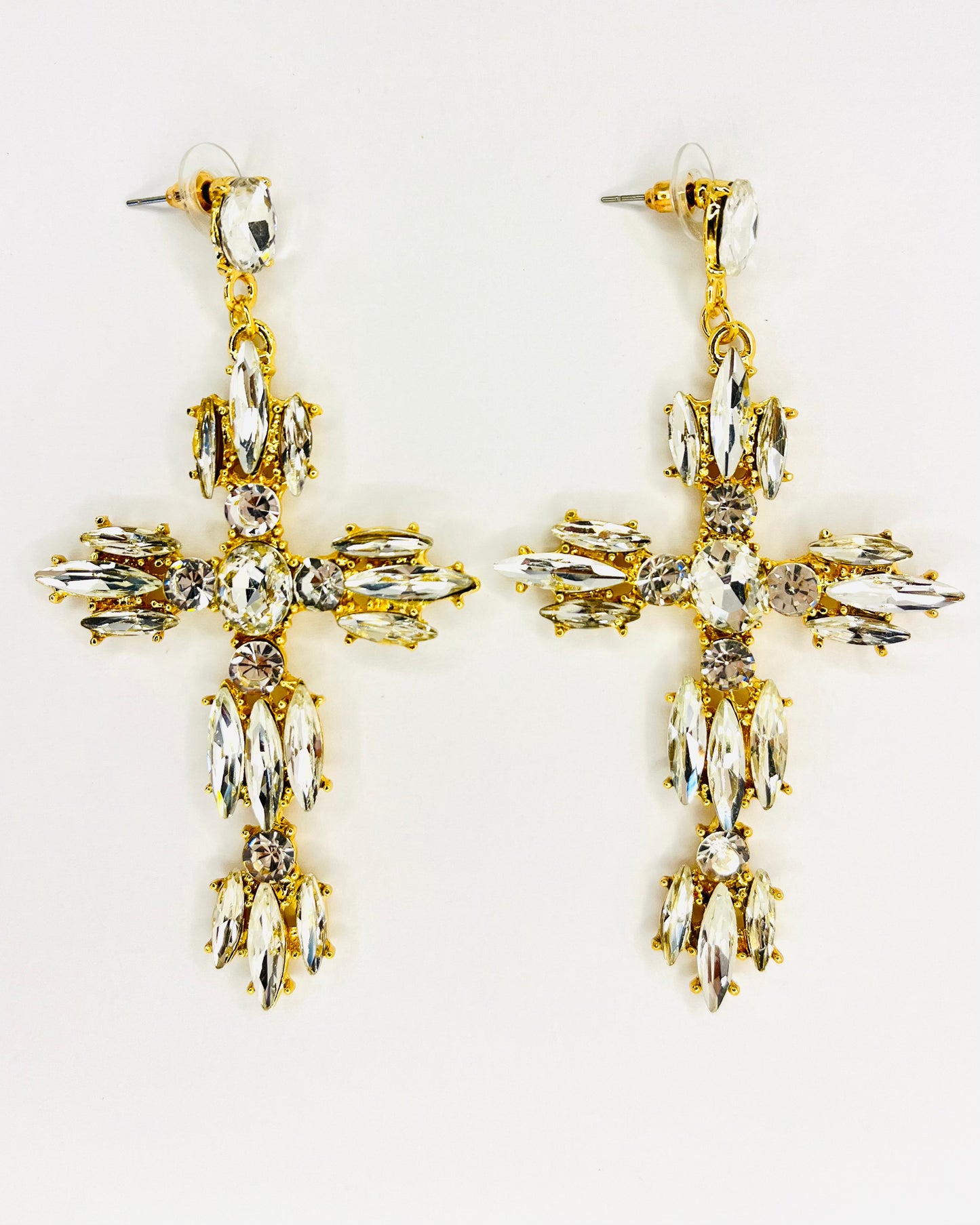 Crystal Cross Rhinestone Diamonds Earrings