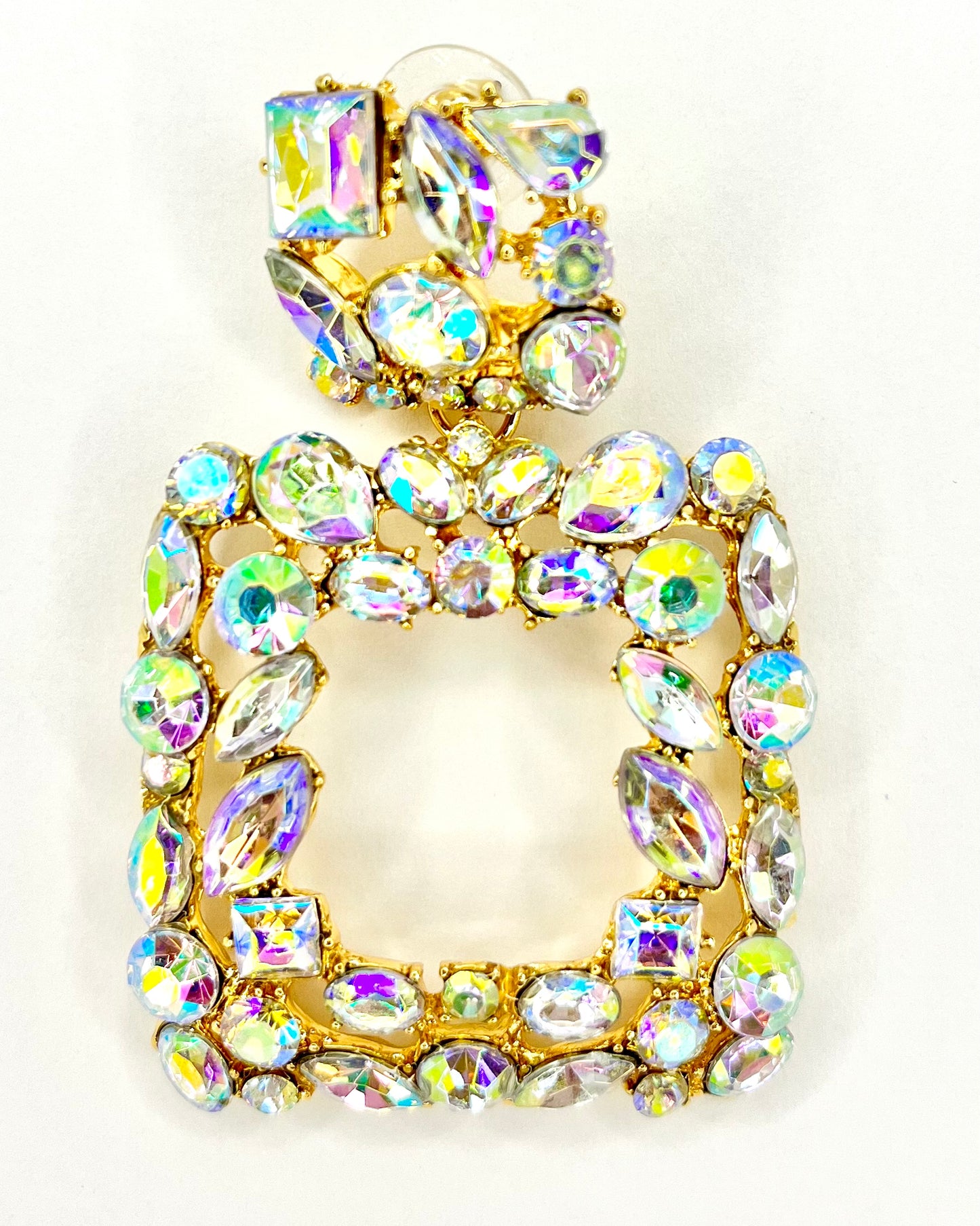 Square Crystal Rhinestone Diamonds Earrings